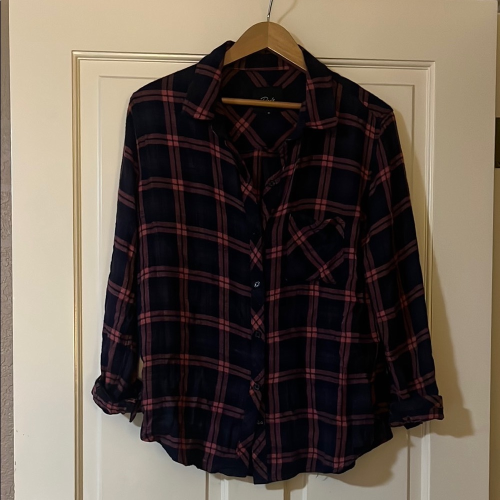 Rails button down Plaid Shirt